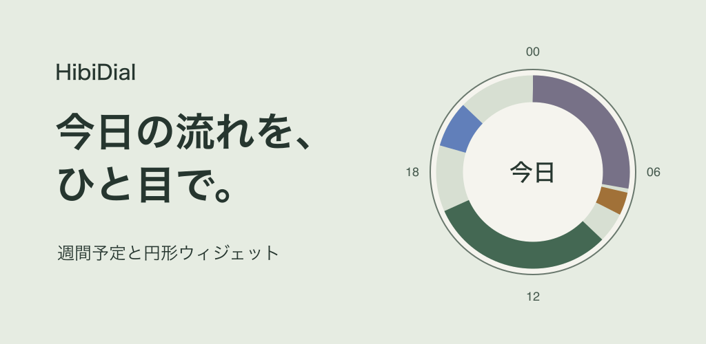 HibiDial：今日の流れを、ひと目で。週間予定と円形ウィジェット。